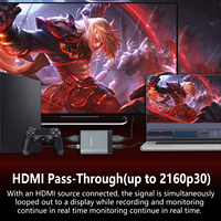 Tarjeta de Captura de Video Externa UC3200HS-PLUS 4K30 HDMI 1080P60 SDI para Grabación de Juegos de PS5 y Xbox con Baja Latencia y UVC