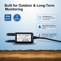 Sonde de mesure du pH du sol pour serre et irrigation, étanche IP68, sortie RS485/RS232/UART