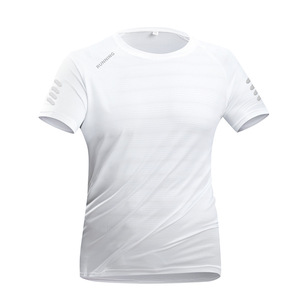 <span class=keywords><strong>Ropa</strong></span> Deportiva Atlética de Manga Corta Color Gris con Detalles Temáticos de Running, Estilo Moderno para Entrenamientos en el Gimnasio y Deportes al Aire Libre - Product Image 3