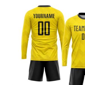 Uniformes de Fútbol para Hombre, Conjunto de Jersey de Portero, Uniforme de Fútbol de Manga Larga, Camiseta Deportiva Transpirable, Pantalones Cortos, Ropa Deportiva para Entrenamiento de Equipo - Product Image 3