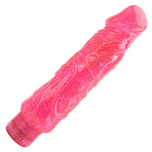 TPR Dildo elettronico trasparente per masturbarsi blu arancione rosa singola vibrazione pene per la stimolazione G-Spot per le donne - Product Image 2