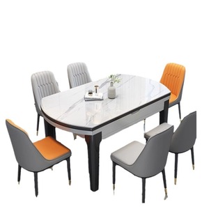 <b>Dining</b> <b>Table</b> And Chair <b>Set</b> 6 Piece Extendable Modern Minimalist For <b>Dining</b> Room - Product Image 5