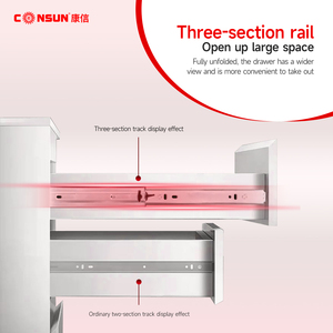 Consun Tủ bóng mang mở rộng đầy đủ đẩy mở mềm đóng đường sắt trượt ngăn kéo Kính thiên văn nhà bếp mềm đóng Ngăn kéo trượt - Product Image 3