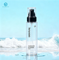 Flacon pulvérisateur cosmétique transparent en plastique de 100 ml en gros pour le maquillage avec pompe pulvérisatrice à brume