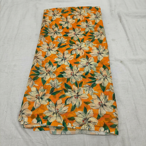 Tela de Organza Suave Premium con Diseño Floral, Material Elegante con Estampado de Flores para Diseñar Sarees, Vestidos y Trajes - Product Image 1