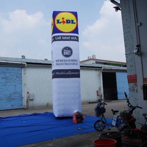 KeepFuns - Pilar Publicitario Inflable Personalizado Estilo <span class=keywords><strong>Lidl</strong></span>, Columna Inflable Impresa por 4 Lados para Supermercados y Comercios Minoristas - Product Image 4