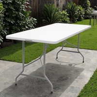 Table pliante en plastique de 1,5 m pour événements, fêtes, mariages, camping, pique-niques – Robuste en PEHD – Vente en gros