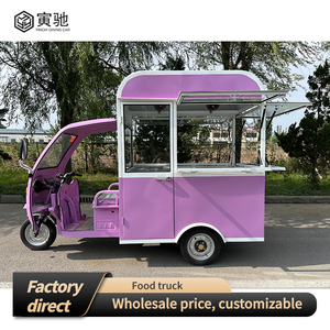 Electric Food Cart Three-Wheels Food Truck Mobile Kitchen Tricycle Pedicab Snack Food <strong>Trailer</strong> for Sale - Product Image 2