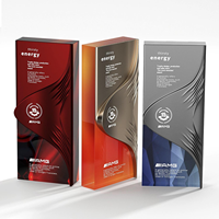 Trophée haut de gamme pour récompense personnalisée en cristal et métal pour employés, idéal pour les réunions annuelles d'entreprise et les événements créatifs.
