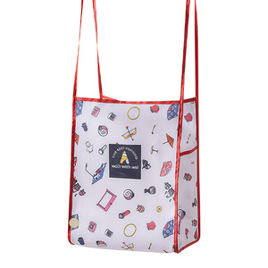 Foldable Cosmetic Bag Cute Cartoon Design Large Capacity Portable Hand Held Eco Friendly Shopping Storage Bag - Product Image 3
