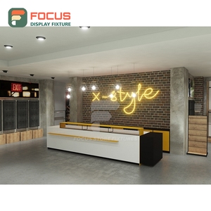 Contemporary Store Interior Melamine Wall Shelving Installation Service Clothing Store - Product Image 4