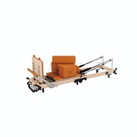 Reformer de Pilates en bois pliable, durable, écologique, vendu en usine, hauteur des jambes réglable pour les salles de sport commerciales Pilates
