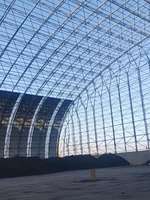 Meteo World Cadre spatial en acier haute résistance Grande portée 60-300M Stade/Station sans colonne Structure en acier recyclab
