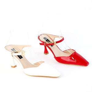 Sandales à talons de luxe à <span class=keywords><strong>petit</strong></span> bout carré pour femmes chaussures de mariée fermeture à enfiler respirant imperméable pour les mariages de printemps automne - Product Image 3