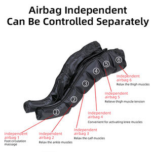 Manicotti professionali ricaricabili per le gambe a compressione d'aria terapia per massaggi per sport stivali con Touch Screen LCD - Product Image 4