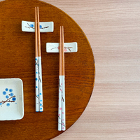 Ensembles de couverts modernes en bois du Fujian avec bols à sauce, baguettes avec supports et petites assiettes – Vaisselle de fête
