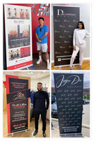 Support de bannière en vinyle rétractable personnalisé, portable et léger, pour événements, enseignes commerciales, marketing promotionnel