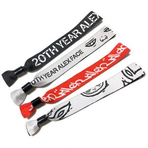 Pulseras Tejidas Personalizadas con Logotipo Sublimado para Eventos, Desechables y Promocionales, con Cierre de Barra - Product Image 1