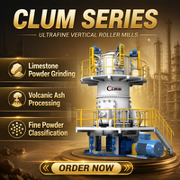 Broyeur CLUM à économie d'énergie pour la production de poudre de calcaire et de cendres volcaniques avec classification 3000 Mesh