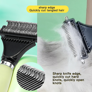 Peigne démêlant double face en silicone pour animaux de compagnie, vente en gros d'usine, sûr pour chats et chiens - Product Image 4