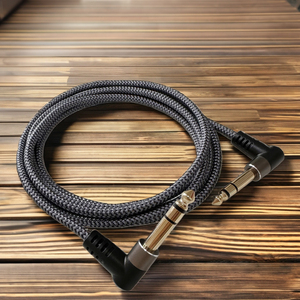 <span class=keywords><strong>Cable</strong></span> de Audio de escenario trenzado de cobre puro macho a macho de 6,35mm Codo de ángulo recto <span class=keywords><strong>doble</strong></span> <span class=keywords><strong>Cable</strong></span> de Audio de 6,35mm a 6,35mm - Product Image 4