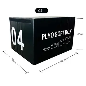 Équipement de gym fitness 4 en 1 mousse souple plyo boîtes réglable saut plyo box