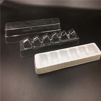 Emballage de boîte à macarons en plastique transparent blister personnalisé pour animaux de compagnie contenant pour macarons avec plateau