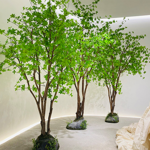 Escaparate de árbol de campana colgante japonés Artificial Ma Zui decoración de madera árbol falso paisaje plantas verdes diseño interior y exterior - Product Image 1