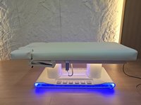 Table de massage électrique de luxe à 4 moteurs, pliable et moderne, en PU, pour salons de santé, gymnases, spas, salons de beauté, soins des cils et du visage