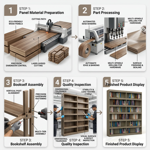 Libreria in Legno Resistente e Capiente per Scuole e Biblioteche, Produzione OEM ODM Everpretty - Product Image 4
