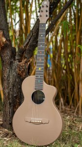 Chitarra Acustica Compatta in Carbonio da 38 Pollici, Facile da Imparare, <span class=keywords><strong>6</strong></span> Corde in Acciaio, Finitura Opaca, per Principianti, Bambini, Adolescenti, Viaggi e Campeggio - Product Image 5