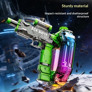 Nouveau Pistolet à Eau Électrique Transfrontalier à Effet Sonore, Lumineux et Coloré, Entièrement Automatique, à Tir Continu, Grande Portée, avec Anneau Énergétique Ice Burst - Product Image 4