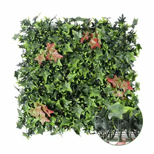 Son harici dekor çiçekler yeşil bitkiler duvar düğün dekorasyon zemin için yeşil yapay çit paneli