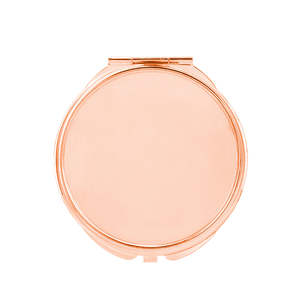 Round Compact <b>Mirror</b> Blank Electroplated Metal Frame Double-Sided Folding Pocket Makeup <b>Mirror</b> For DIY - Product Image 1
