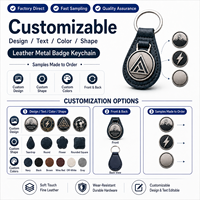 Llavero de Fútbol de Cuero PU, Anillo Metálico para Llaves con Diseño de Balón, Logotipo Personalizado, Regalo Promocional para Hombres