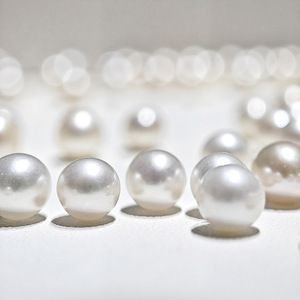 Natürliche runde Süßwasser perlen ohne <span class=keywords><strong>Nucleus</strong></span> White Strong Light Loose Pearl Beads - Product Image 2