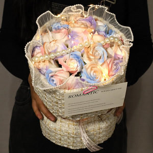 Valentines Day Eternal Rose Bouquet High Grade Soap Flower <b>Gift</b> <b>Box</b> For Teachers Day Mothers Day Wholesale - Product Image 5
