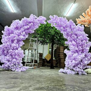 ซุ้มต้นซากุระสีม่วงตกแต่งงานแต่งงานซุ้มต้นไม้สีม่วงแบบปรับแต่งได้เรียบเนียน - Product Image 1