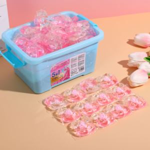 Floral Scent <b>Detergent</b> Pods Heart Shape Disposable For Automatic Washing Machine Apparel Use 5 in 1 - Product Image 2