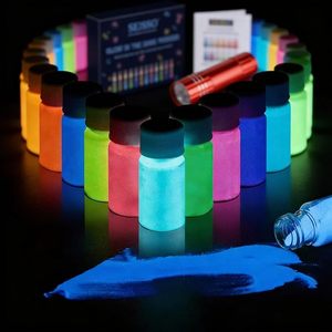 Polvere Fluorescente UV Colorata, Pigmento Luminoso al Neon Non Tossico ad Alta Luminosità per Resina Epossidica, Nail Art e Rivestimenti - Product Image 1