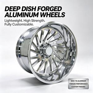 Ruedas de Aluminio Forjado para Camioneta Super Single, 20x12 22X12 24x14 26X14, Pulimentadas, 8x6.5 8x180 8X170, Chevrolet Silverado 3500 - Product Image 1