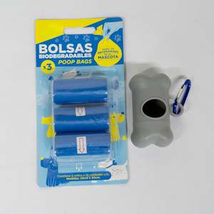 Sacs à déjections pour animaux de compagnie biodégradables, parfumés, écologiques, simples, avec poignées en polyester, poche plate, résistants - Product Image 4