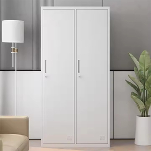 Bureau Vestiaire Maison Chambre Meubles Serrure À Clé 2 Portes Fer Placard De Rangement Armoire En Acier Métal Casier Armoire - Product Image 2