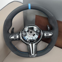 Volant de voiture à fond plat avec garniture en carbone pour BMW Série E E87 E81 E82 E90 E91 E92 E84 E89 E70 E71
