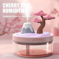 Mini humidificateur USB portable pour plantes d'intérieur avec diffuseur d'aromathérapie, en plastique, capacité 320 ml, silencieux (<36 dB), pour la maison et le bureau