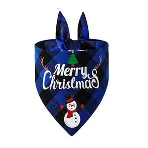 Yisi Christmas Pet Triangular Bib Printed Lattice Dog Cat Scarf Winter <b>Neck</b> <b>Warmer</b> - Product Image 5