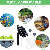 Pompe à air solaire extérieure rechargeable, fonctionnement jour et nuit, silencieuse, pour oxygénation de bassin, pêche sauvage et appâts vivants
