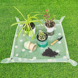 Tapis de jardin transparent imprimé en EVA 50x50cm 70x70cm, imperméable, pour le changement de terreau, pour l'entretien des plantes d'intérieur et le jardinage à domicile - Product Image 1