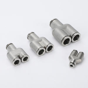 Conector en T Reductor de Acero Inoxidable PY, Conector Rápido Tipo Y 12-10-8-6-4, Conector de Manguera Neumática con Conexión de Rosca - Product Image 4