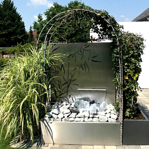 Décoration extérieure moderne sur mesure pour jardin, grande structure en acier Corten, finition rouille naturelle, certifiée CE, toutes saisons, mur de 2 mm d'épaisseur, résistant à l'eau - Product Image 1
